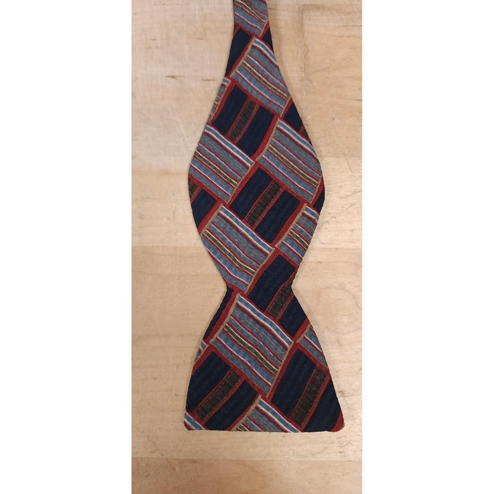 Carrot And Gibbs Bowtie Multicolor Lot Of 2 Handmade Pure Silk USA